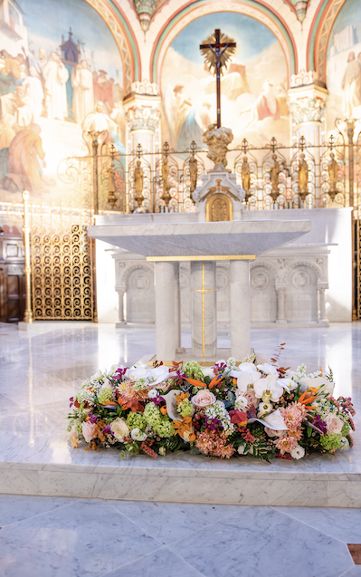 Dessus de Cercueil à Paris 6e - Fleurs d'Auteuil
