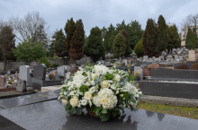 Notre zone d'activité pour ce service Réalisation de couronnes de fleurs en forme de coeur pour enterrement